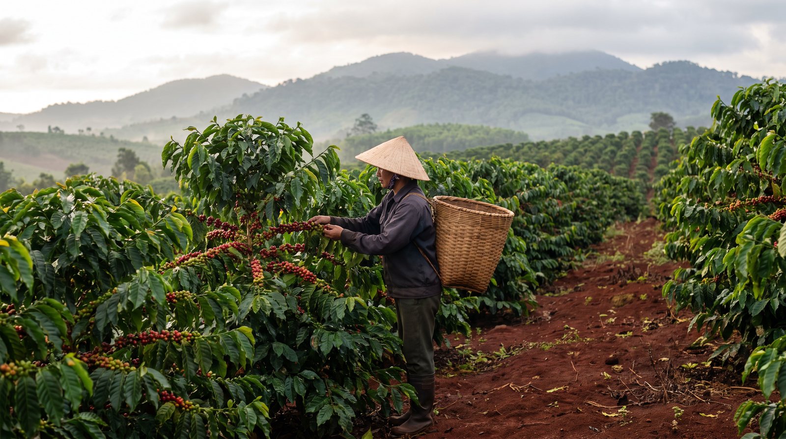 A coffee plantation in the Central Highlands
