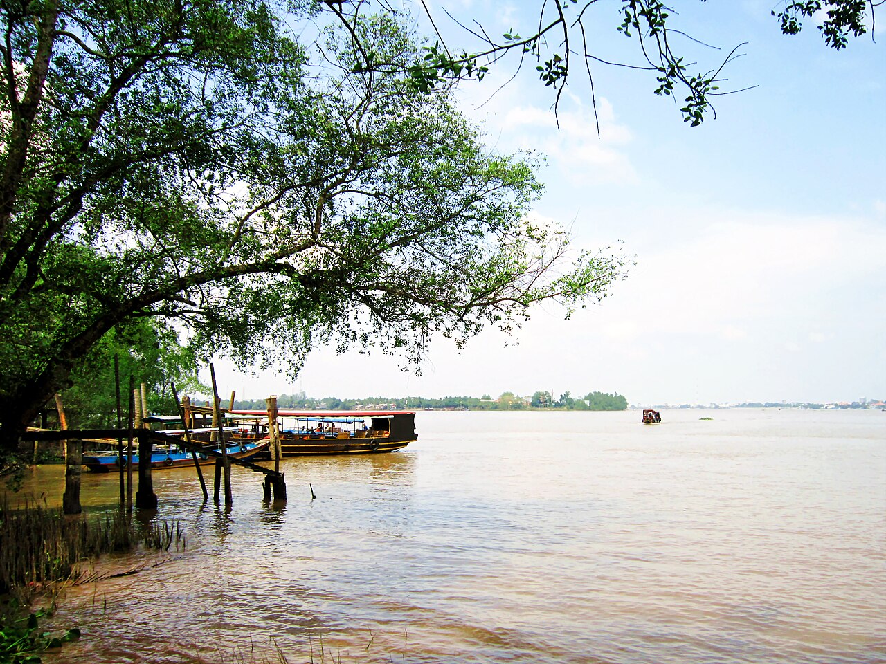 Tàu du lịch cặp bến cồn Phụng