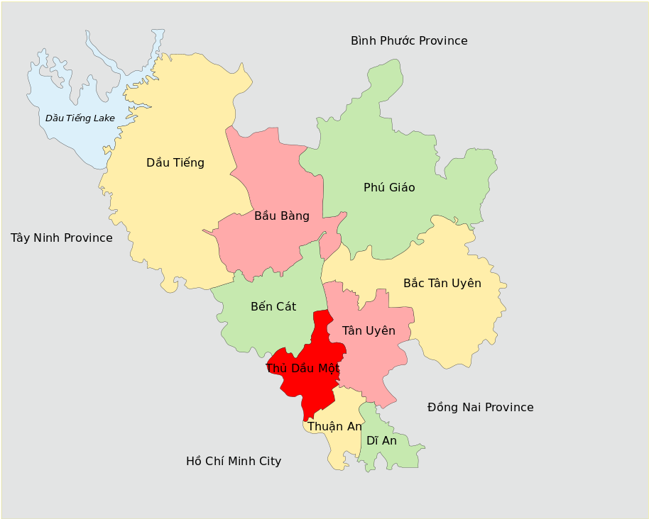 Administrative Divisions of Binh Duong Province