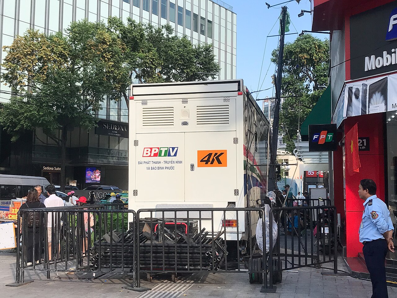 Outside broadcasting van of Binh Phuoc TV Vietnam, 2025