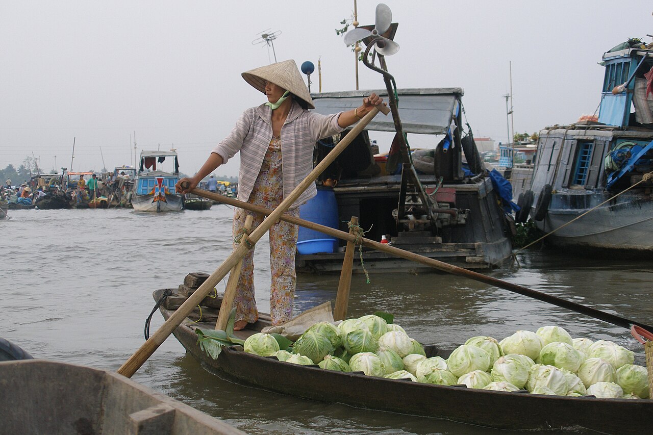 Can Tho, Vietnam, Floating Market, Sale