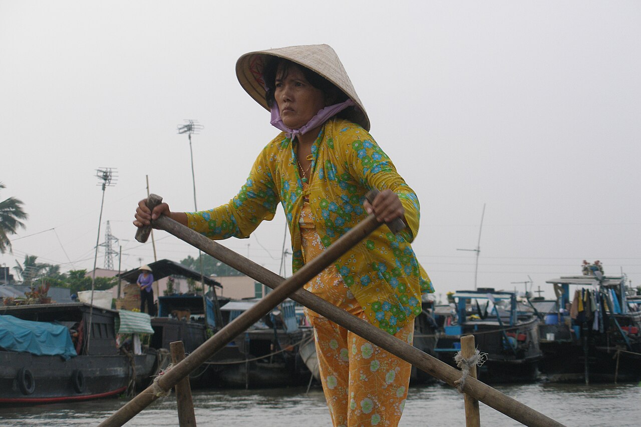 Can Tho, Vietnam, Floating Market, Rawing 3