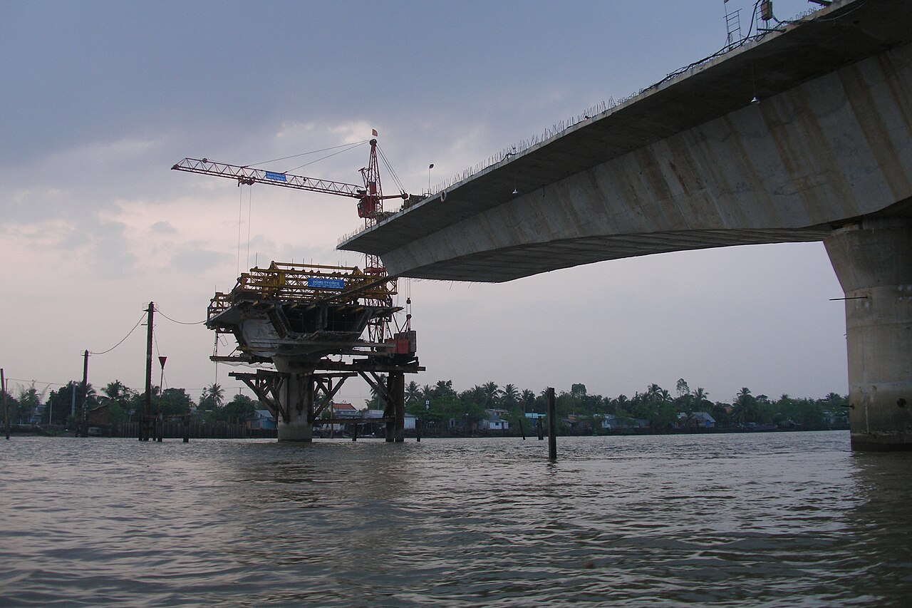 Can Tho, Vietnam, Bridge at sunrise