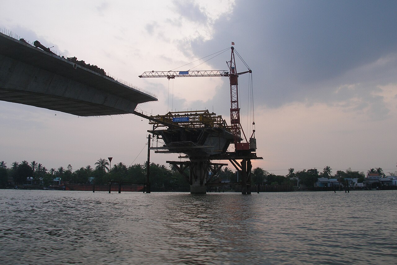 Can Tho, Vietnam, Bridge at sunrise 2