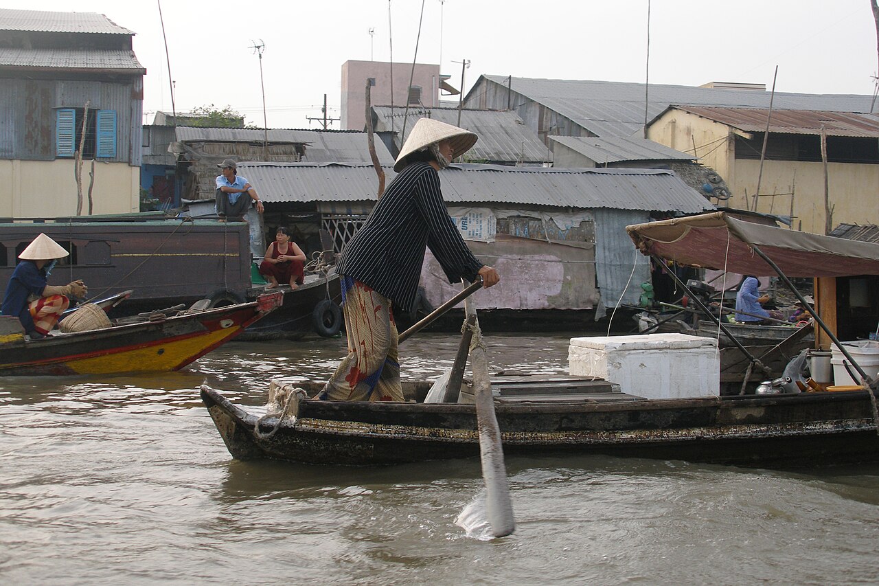 Can Tho, Vietnam, Floating Market, Rawing