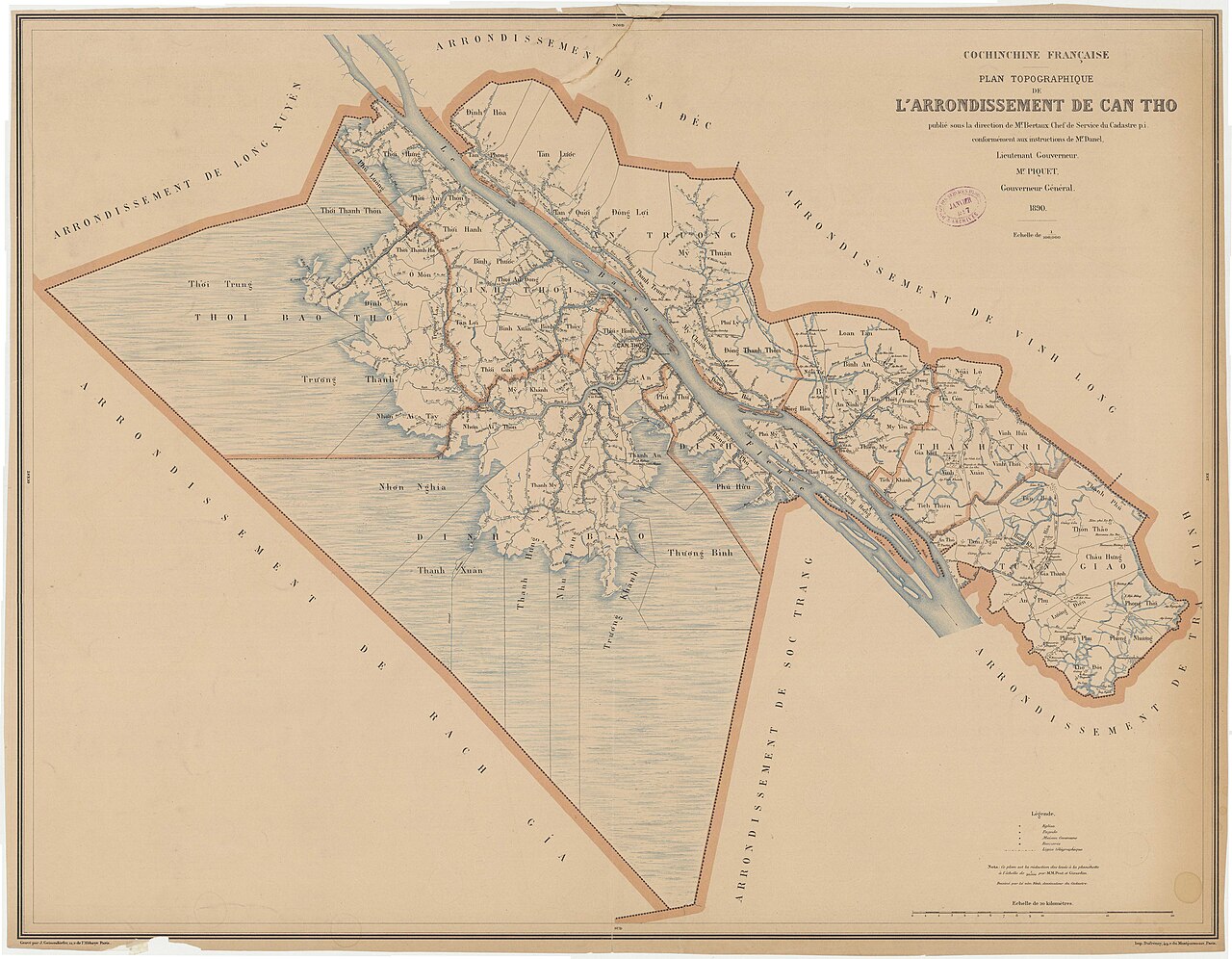 Arrondissement of Cần Thơ in 1890