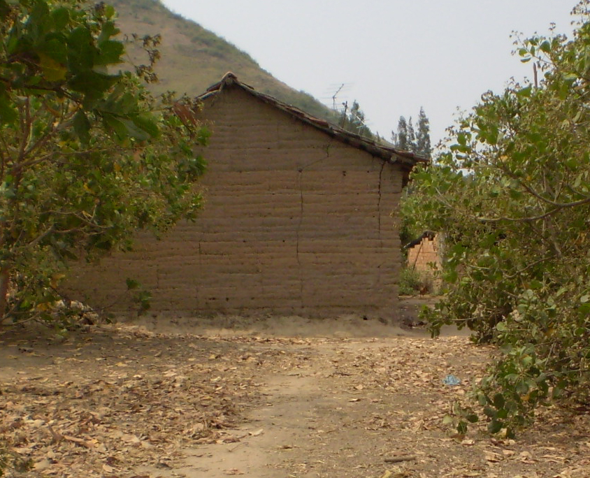 A ground hut of the central highlands in daklak Vietnam.