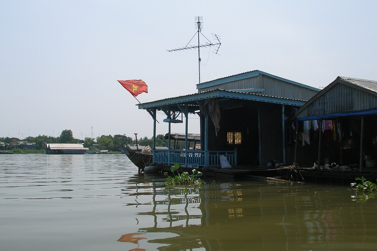 Vietnam, Bassac River, Chau Doc, Mekong Delta