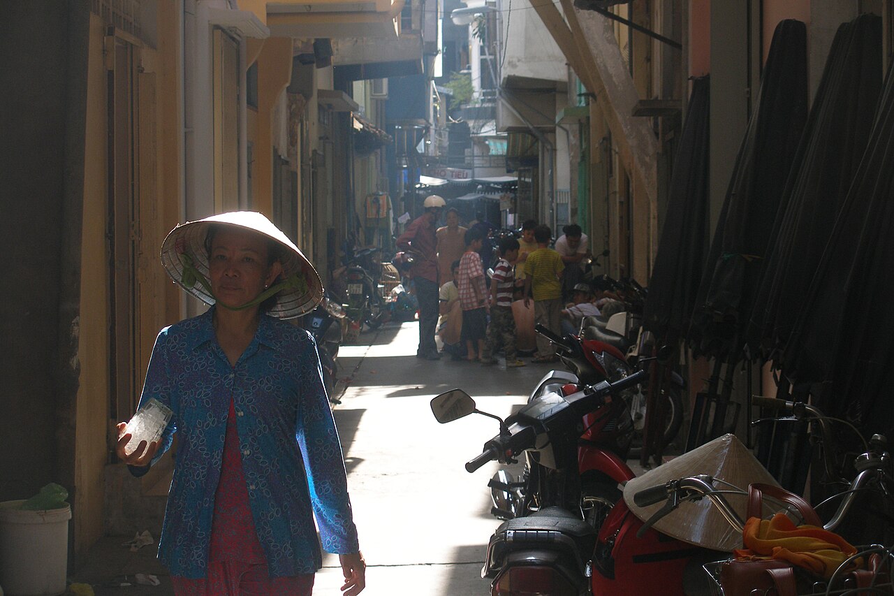 Vietnam, Chau Doc, City streets