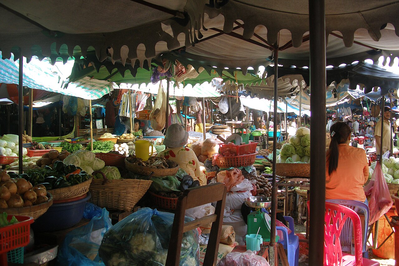 Vietnam, Chau Doc, Street market