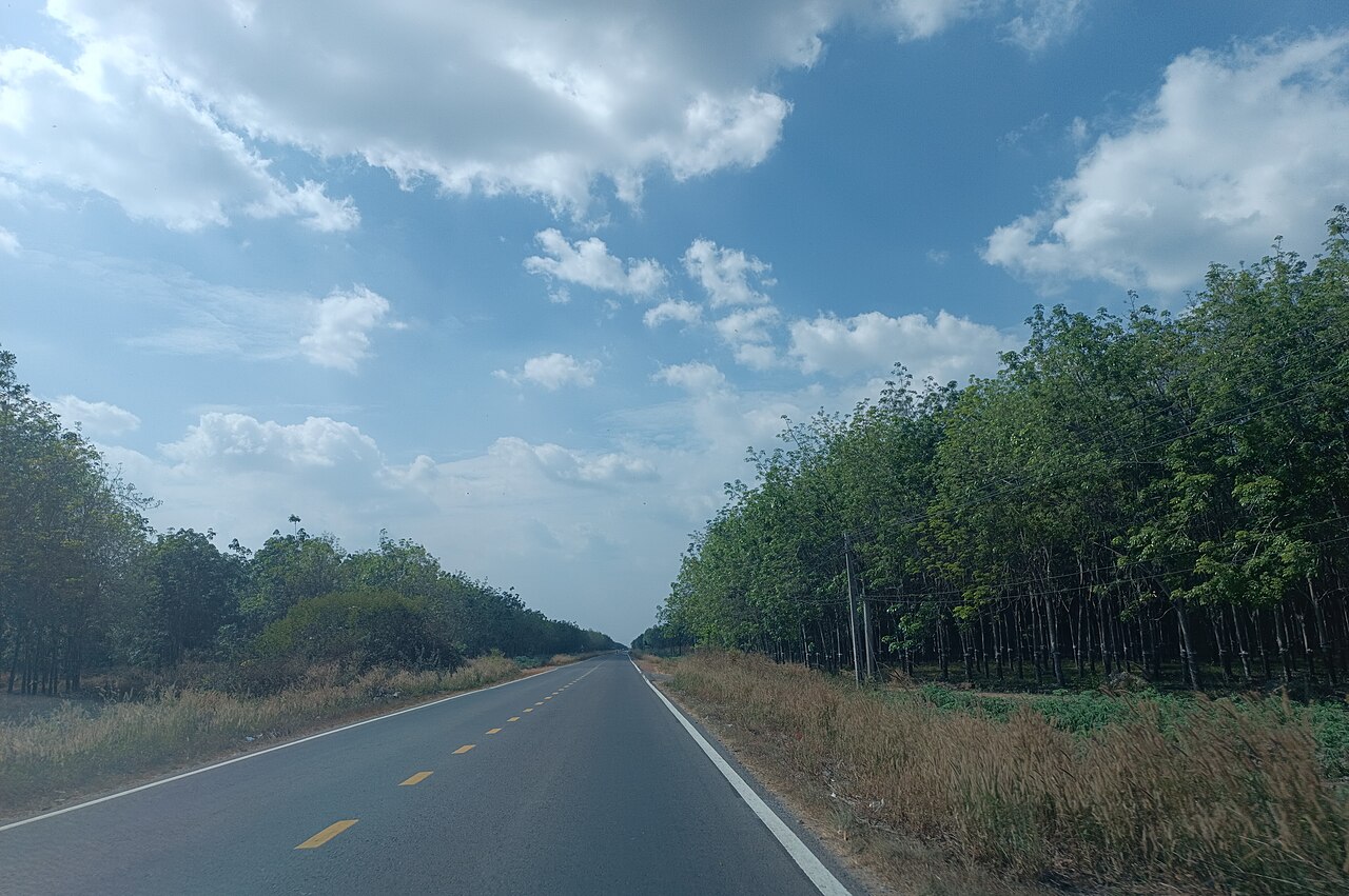 A Peaceful road in a rural of Ho Chi Minh City