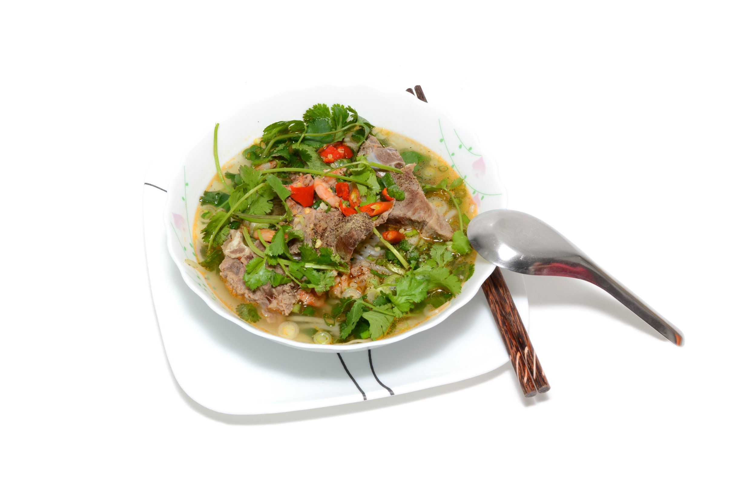 Hu Tieu or Vietnamese Pork Rice Noodle Soup