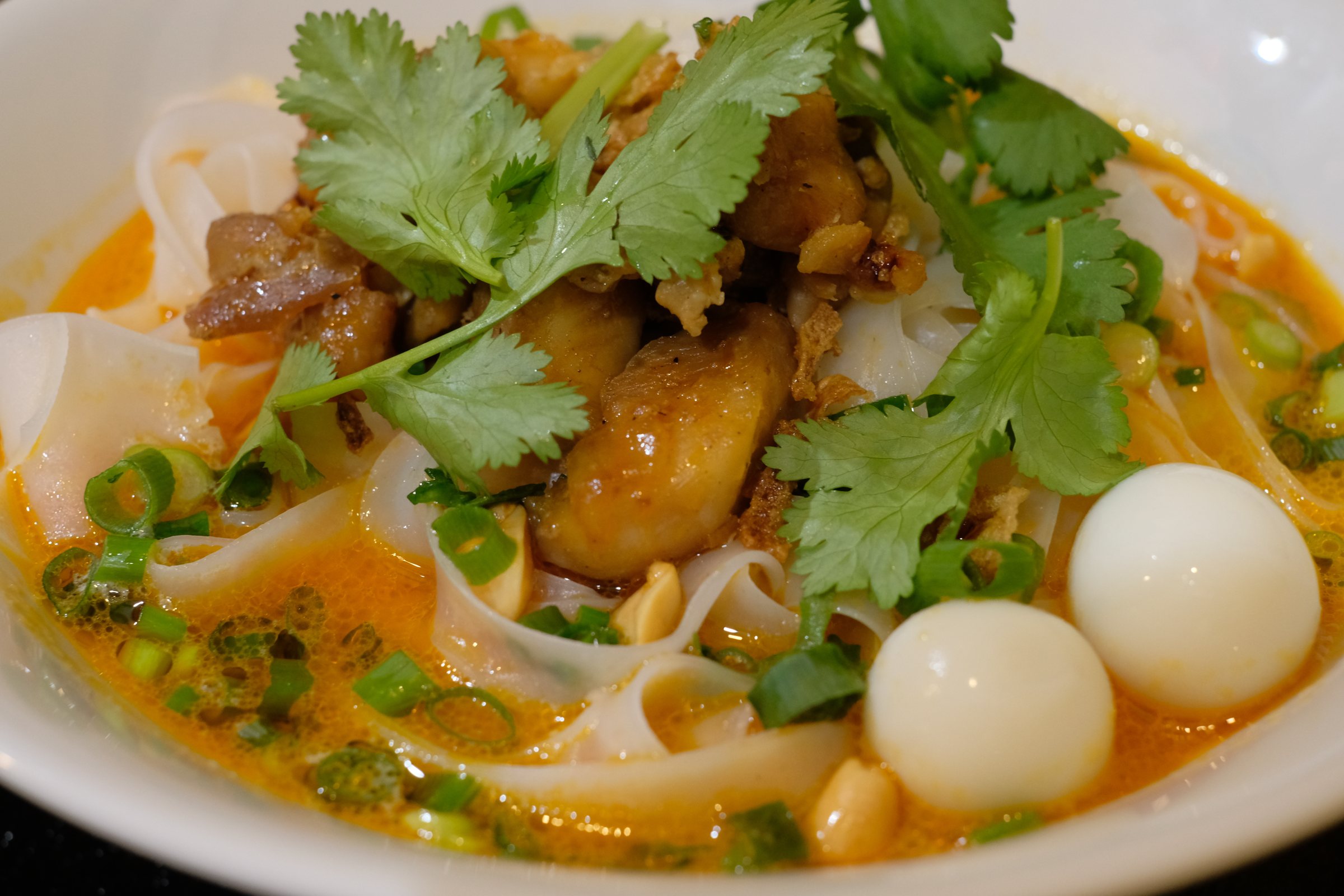 Vietnamese Mi Quang with Chicken, Traditional Noodle Dish